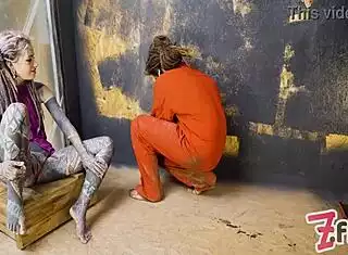 Hey worker, feel my strap-on pegging your tattooed ass until you drip cum under my domination!