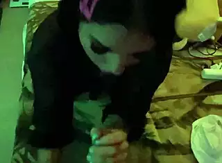 Asian big tits lingerie model casting blowjob and pussy licking interview 👅💋