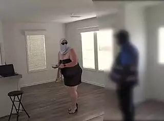 Delivery Guy Fingers Big Ass Milf Pussy Then Fucks Doggystyle Closeup Cum in Panties