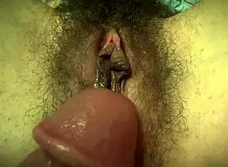 hairy wet pussy teases my monster cock up close i'm so horny 😈🍆