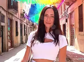 German Scout Skinny Mina Moreno Big Natural Saggy Tits Cheating Fuck Casting