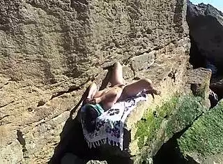 african beach prostitute's thick ass exposed