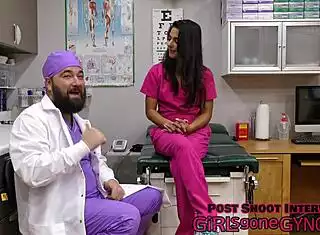 Hey neighbor, Misty Addams spreads shaved pussy for first humiliating gyno exam