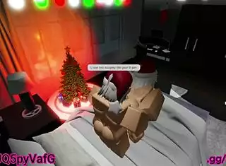 santa's slutty helper takes monster cock doggystyle creampie