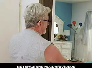 grumpy old man pounds jackie hoffs big tits teen wife cowgirl style.