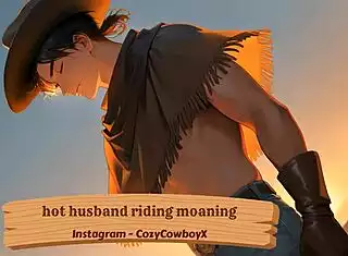 Hot husband rides hard with loud moans and orgasms!