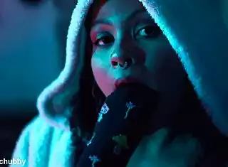 bbw ebony lesbian worships petite tattooed girlfriend's bare feet