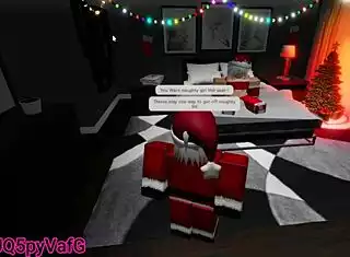 santa's slutty helper takes monster cock doggystyle creampie