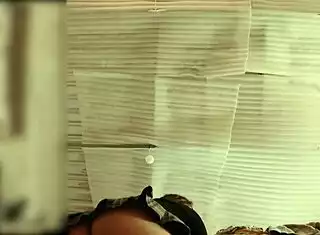 wow!! no panties on this BIG ASS brazilian maid folding clothes spied real time