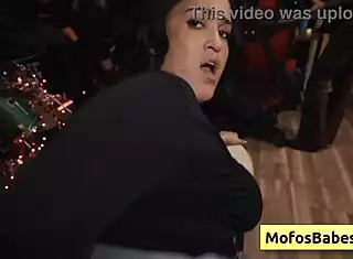 hot brunette nia bleu sucks brett maker's cock backstage then doggystyle banged