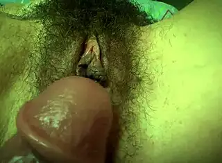 hairy wet pussy teases my monster cock up close i'm so horny 😈🍆