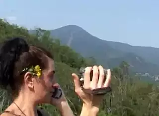 neglected brunette milf tempts strangers in woods fuck