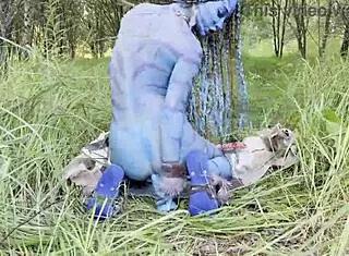 Monika Fox Prolapses Ass Pussy With Huge Dildo Squirt Forest