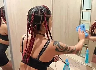 paid curvy latina maid big ass strips cleans naked pov cowgirl ride