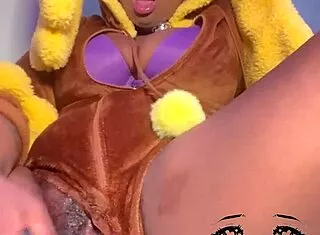 Whoa, I squirted everywhere in this horny Lopunny cosplay!