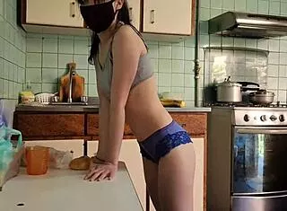service employee fucked hard in kitchen public humiliation tease
