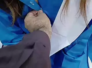 desi schoolgirl's tight pussy stretched by old man's thrusts