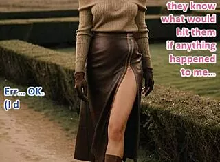 the duchess ai illustrated dream in leather corset gloves boots and cfnm reality