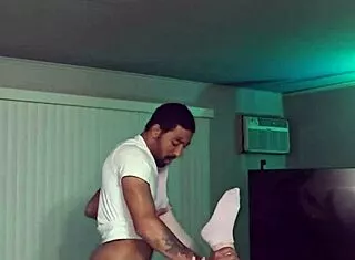 Black bull rams big black cock deep into white girl's tight guts