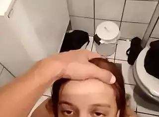 Half-brother fucks my tight pussy secretly in parents' bathroom!