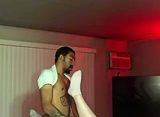 Black bull rams big black cock deep into white girl's tight guts