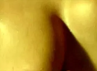 Brunette Latina takes monster cock anal in hot tub at night with creampie facial