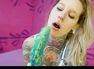 Tattooed Goth Punk Deepthroats Monster Cock Hard DP Anal Gape Toys