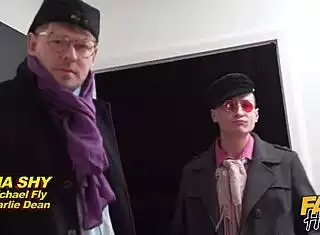 natural babe impaled on two monster cocks