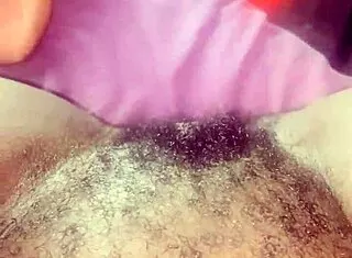 pretty ebony's bushy hairy pussy up close and soft