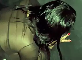 wife sucks strangers at swingers gloryhole for hot creampie