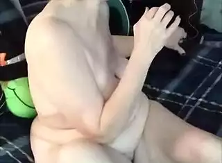 vee's naughty granny tits squirt in solo masturbation