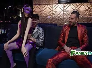 WOW! PETITE TEEN 18+ STRIPPER ROCKS STEPBRO'S FIRST TIME!