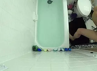 i'm gagging hard on this asian cock in the pool