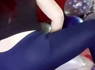 Shyyfxx bursts balloons riding big ass looner fetish
