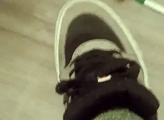 my friend goes wild stomping and trashing my sneakers