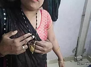 horny indian bhabhi seduces in saree for hardcore desi housewife chudai sex