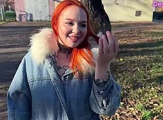 stranger's risky restaurant restroom fuck with big tits redhead wife