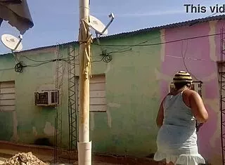 Neighbor Craves My Huge Ass in Short Dress Tease