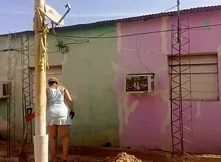 Neighbor Craves My Huge Ass in Short Dress Tease