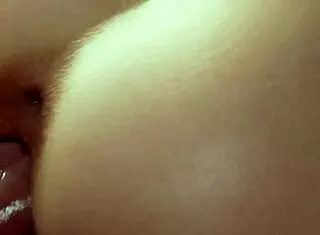 Close-Up Sex Fills Tight Pussy with Juicy Creampie Details