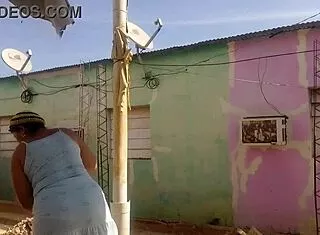 Neighbor Craves My Huge Ass in Short Dress Tease