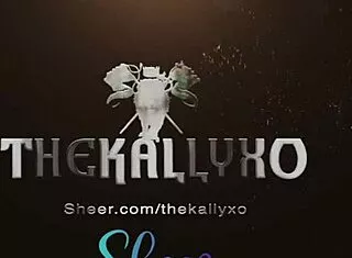 Kally Xo struts in sheer com teasing big black cock fans