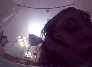 i'm gagging hard on this asian cock in the pool