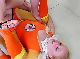 Blonde Teen's Gaping Ass BDSM Anal Rimjob Domination