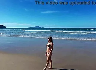 Latina Big Tits Beach Voyeur Fuck