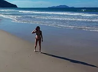 Latina Big Tits Beach Voyeur Fuck