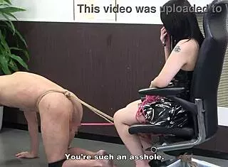 i dominate japanese ponyboy riding anal dildo femdom style