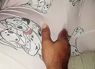 Stepbro sneaks in grabs step sis in pajamas fingers wet pussy till she squirts hard