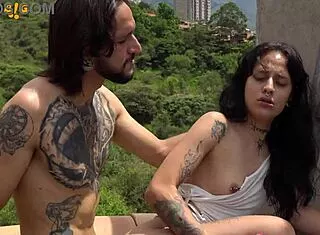 hey neighbor, fucking you on the terrace while hubby’s gone! medellín views 🔥🏠