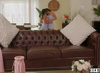 two horny sitters milf lesbian threesome lick spank fuck 🔥🍑👅